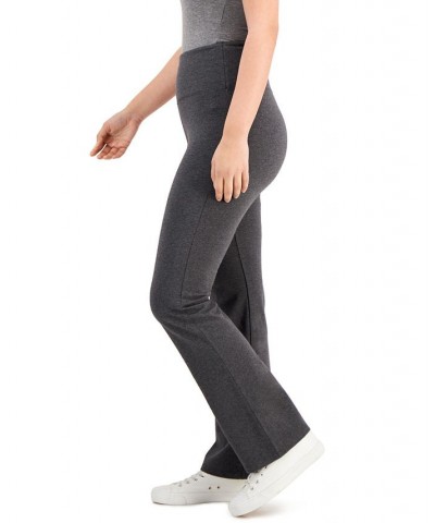 Women's High Rise Bootcut Leggings Gray $17.78 Pants