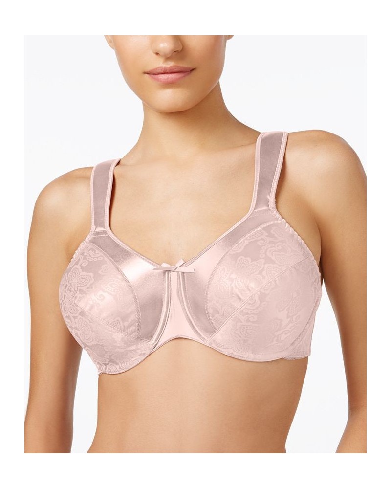 Minimizer Satin Tracings Comfort Strap Underwire Bra 3562 Pink $14.88 Bras