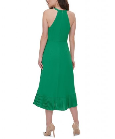 Pleated Midi Dress Green $36.56 Dresses