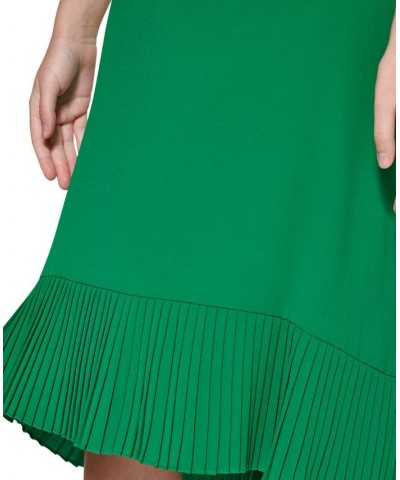 Pleated Midi Dress Green $36.56 Dresses