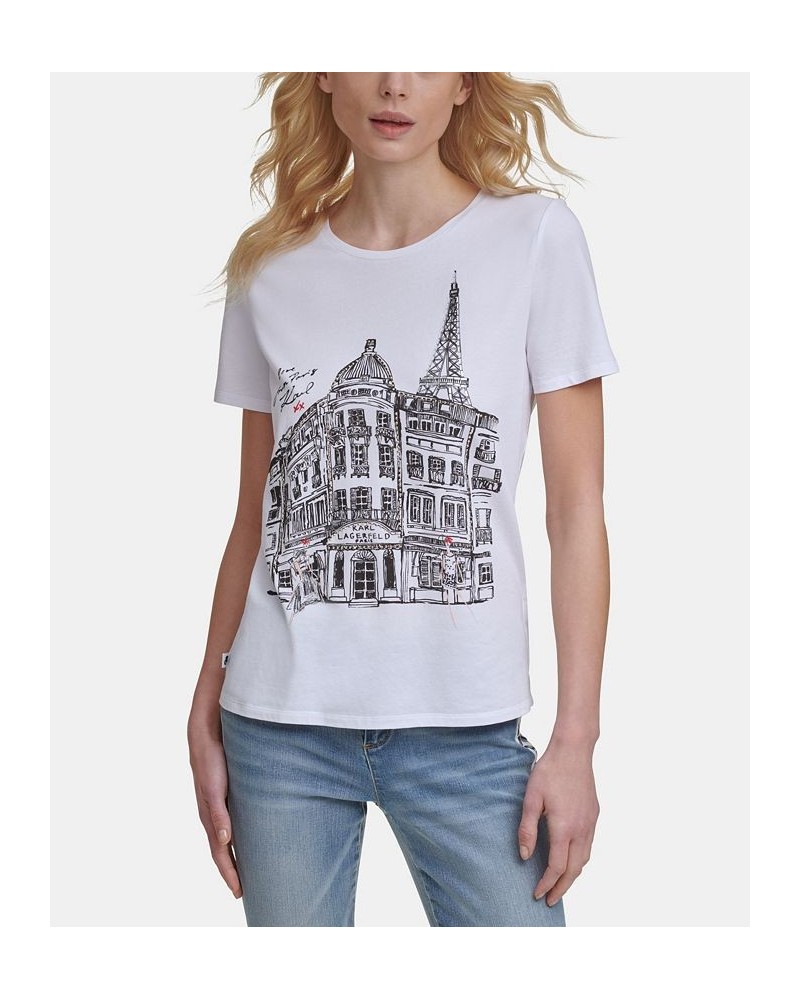 Women's Corner City Scene Tee White $24.99 Tops