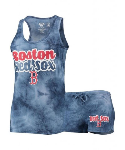 Women's Navy Boston Red Sox Billboard Racerback Tank Top and Shorts Set Navy $26.49 Pajama