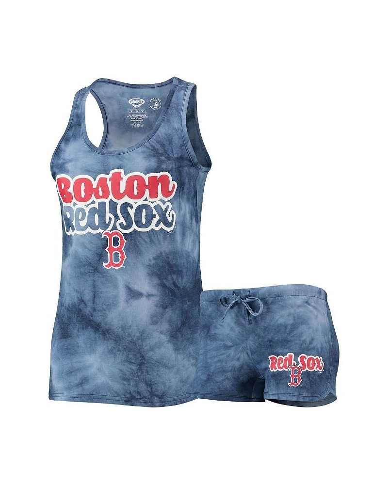 Women's Navy Boston Red Sox Billboard Racerback Tank Top and Shorts Set Navy $26.49 Pajama