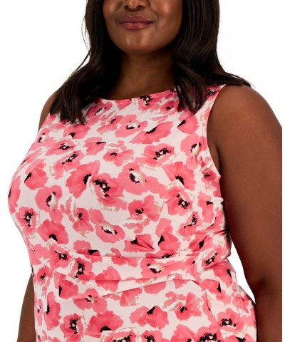 Plus Size Floral Sleeveless Knit Blouse Camellia Multi $29.75 Tops