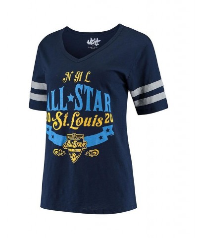 Women's by Alyssa Milano Navy NHL-Logo 2020 All-Star Game Triple Play V-Neck T-shirt Navy $33.00 Tops