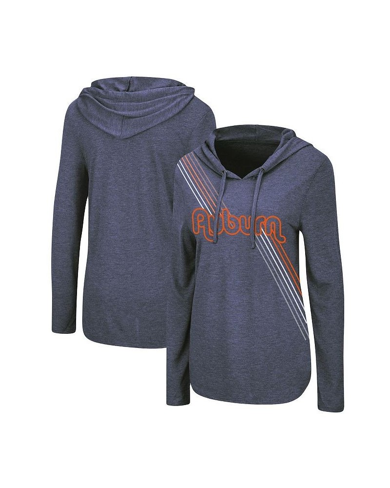 Women's Navy Auburn Tigers Bernadette Hoodie Long Sleeve T-shirt Blue $18.90 Tops