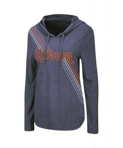 Women's Navy Auburn Tigers Bernadette Hoodie Long Sleeve T-shirt Blue $18.90 Tops