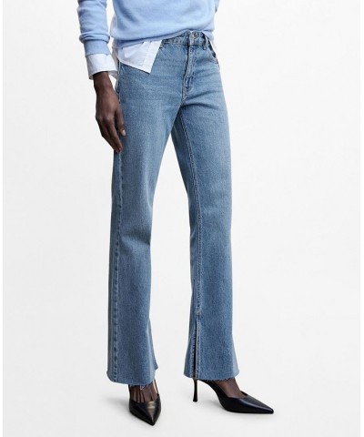 Women's Mid-Rise Straight Jeans Medium Blue $32.20 Jeans