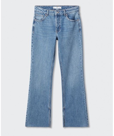 Women's Mid-Rise Straight Jeans Medium Blue $32.20 Jeans