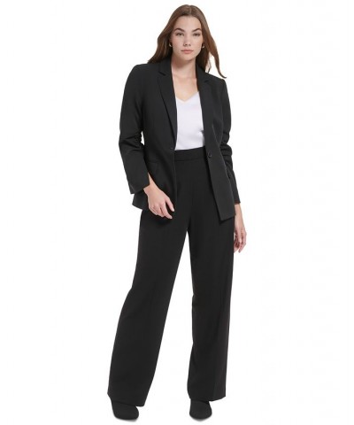 Women's Ruched Sleeve Split Cuff Blazer Black $21.93 Jackets