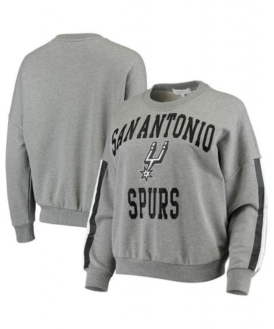 Women's Gray San Antonio Spurs Slouchy Rookie Pullover Sweatshirt Gray $34.50 Sweatshirts