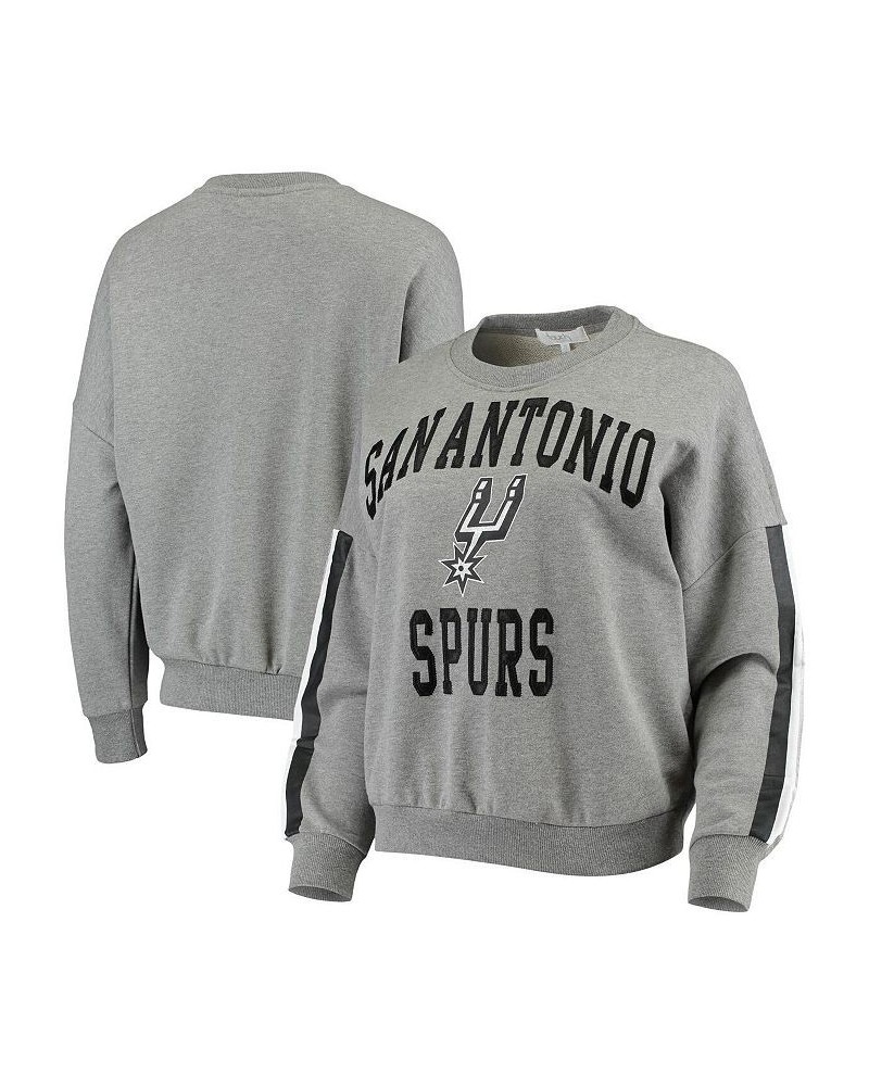 Women's Gray San Antonio Spurs Slouchy Rookie Pullover Sweatshirt Gray $34.50 Sweatshirts