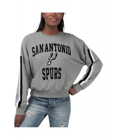 Women's Gray San Antonio Spurs Slouchy Rookie Pullover Sweatshirt Gray $34.50 Sweatshirts