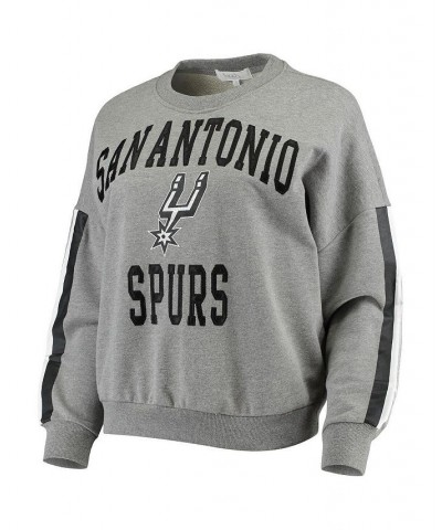 Women's Gray San Antonio Spurs Slouchy Rookie Pullover Sweatshirt Gray $34.50 Sweatshirts