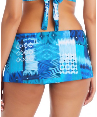 Women's Too Hot To Handle Skirted Hipster Swim Bottoms Navy $37.92 Swimsuits