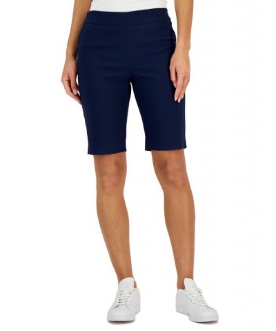 Women's Pull-on Bermuda Shorts Blue $16.33 Shorts