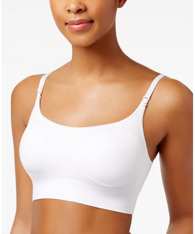 Warners Easy Does It Dig-Free Comfort Band with Seamless Stretch Wireless Lightly Lined Convertible Comfort Bra White $13.99 ...