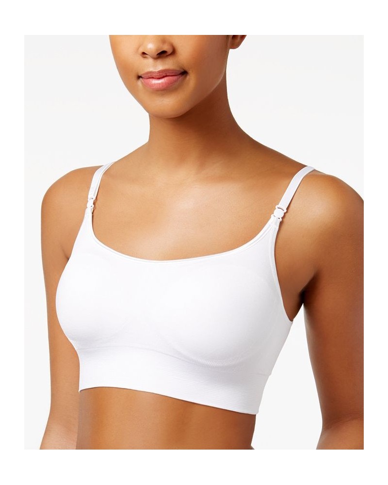 Warners Easy Does It Dig-Free Comfort Band with Seamless Stretch Wireless Lightly Lined Convertible Comfort Bra White $13.99 ...