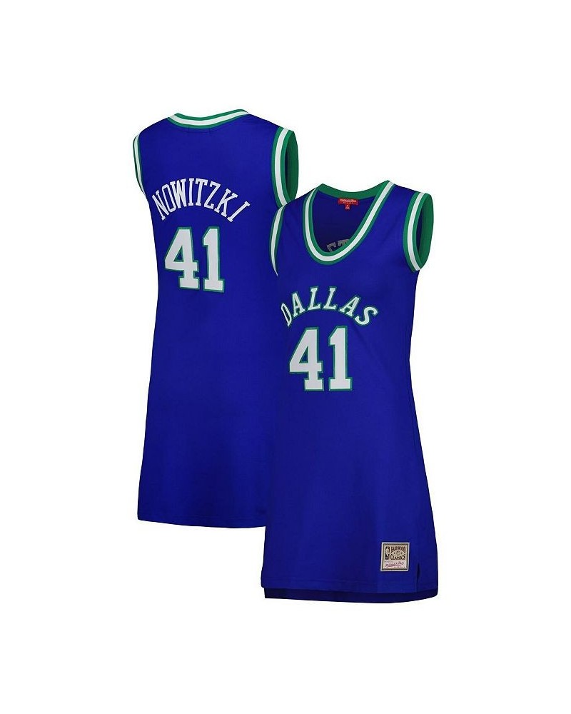 Women's Dirk Nowitzki Navy Dallas Mavericks 1998 Hardwood Classics Name and Number Player Jersey Dress Navy $45.00 Dresses