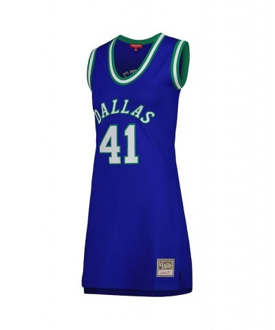 Women's Dirk Nowitzki Navy Dallas Mavericks 1998 Hardwood Classics Name and Number Player Jersey Dress Navy $45.00 Dresses