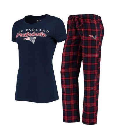 Women's Navy Red New England Patriots Logo T-shirt and Pants Set Navy, Red $28.20 Pajama