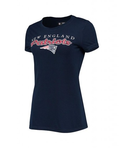 Women's Navy Red New England Patriots Logo T-shirt and Pants Set Navy, Red $28.20 Pajama