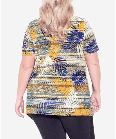 Plus Size Estella Tunic Gold Print $41.08 Tops