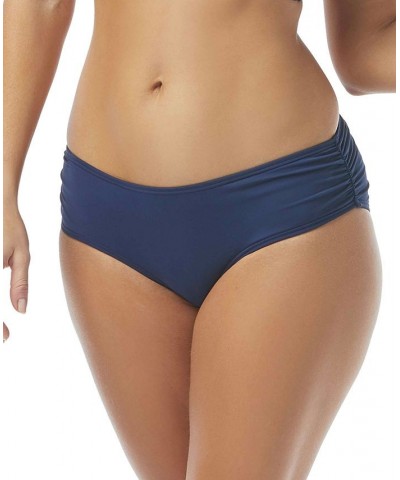 Ruched Hipster Bikini Bottoms Navy Captain $23.40 Swimsuits