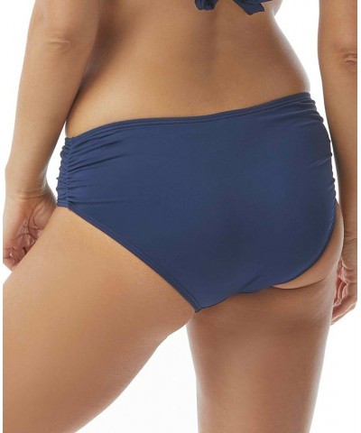 Ruched Hipster Bikini Bottoms Navy Captain $23.40 Swimsuits