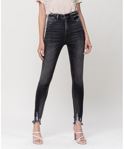 Women's Super High Rise Ankle Skinny Jeans with Side Panel Dark Gray $47.25 Jeans