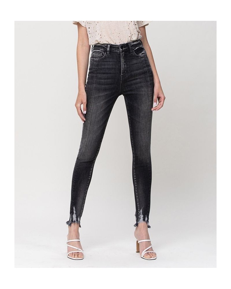 Women's Super High Rise Ankle Skinny Jeans with Side Panel Dark Gray $47.25 Jeans