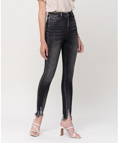 Women's Super High Rise Ankle Skinny Jeans with Side Panel Dark Gray $47.25 Jeans