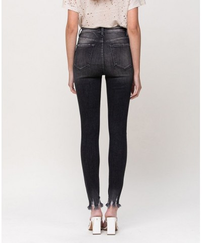 Women's Super High Rise Ankle Skinny Jeans with Side Panel Dark Gray $47.25 Jeans