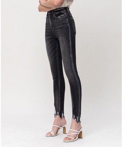 Women's Super High Rise Ankle Skinny Jeans with Side Panel Dark Gray $47.25 Jeans