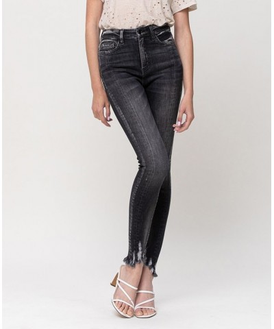 Women's Super High Rise Ankle Skinny Jeans with Side Panel Dark Gray $47.25 Jeans