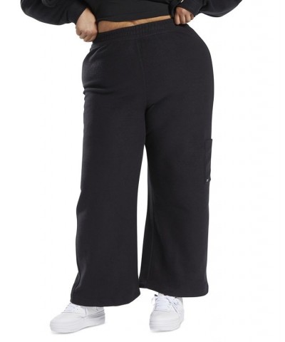 Classics Plus Size Reverse-Fleece Wide-Leg Pants Black $31.50 Pants