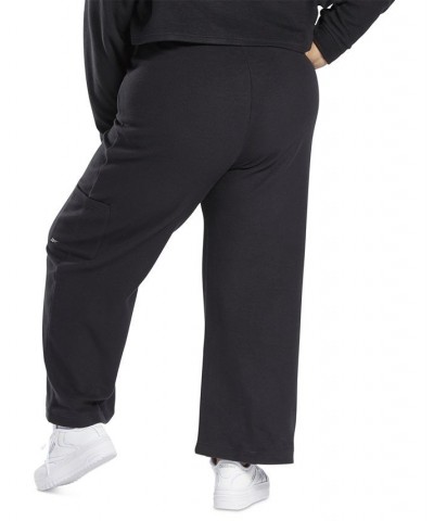 Classics Plus Size Reverse-Fleece Wide-Leg Pants Black $31.50 Pants