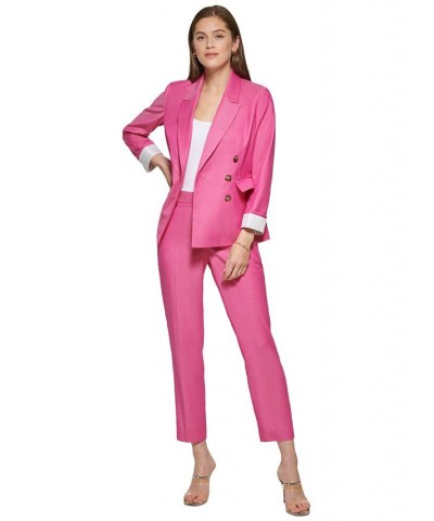 Double Breasted Button Front Blazer Hibiscus $46.27 Jackets