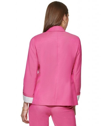 Double Breasted Button Front Blazer Hibiscus $46.27 Jackets