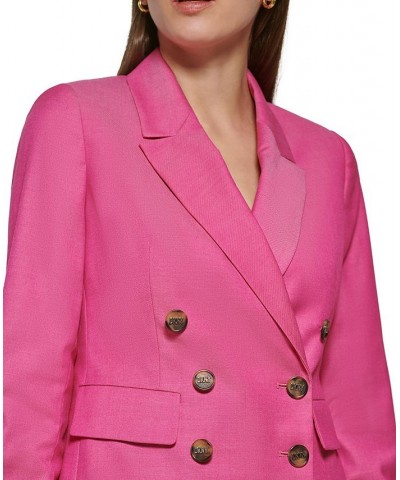 Double Breasted Button Front Blazer Hibiscus $46.27 Jackets