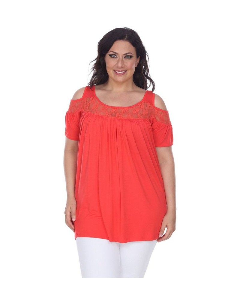 Plus Size Bexley Tunic Top Red $28.52 Tops