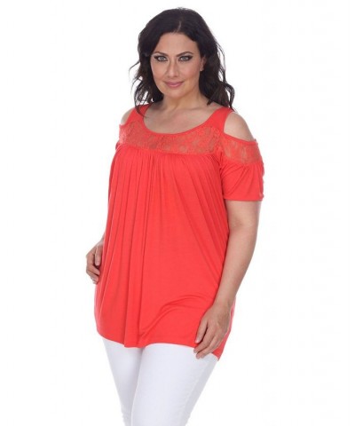 Plus Size Bexley Tunic Top Red $28.52 Tops