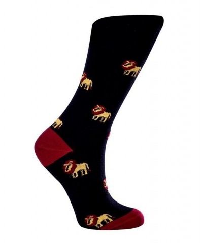 Women's Lions W-Cotton Dress Socks with Seamless Toe Design Pack of 1 Black $13.00 Socks
