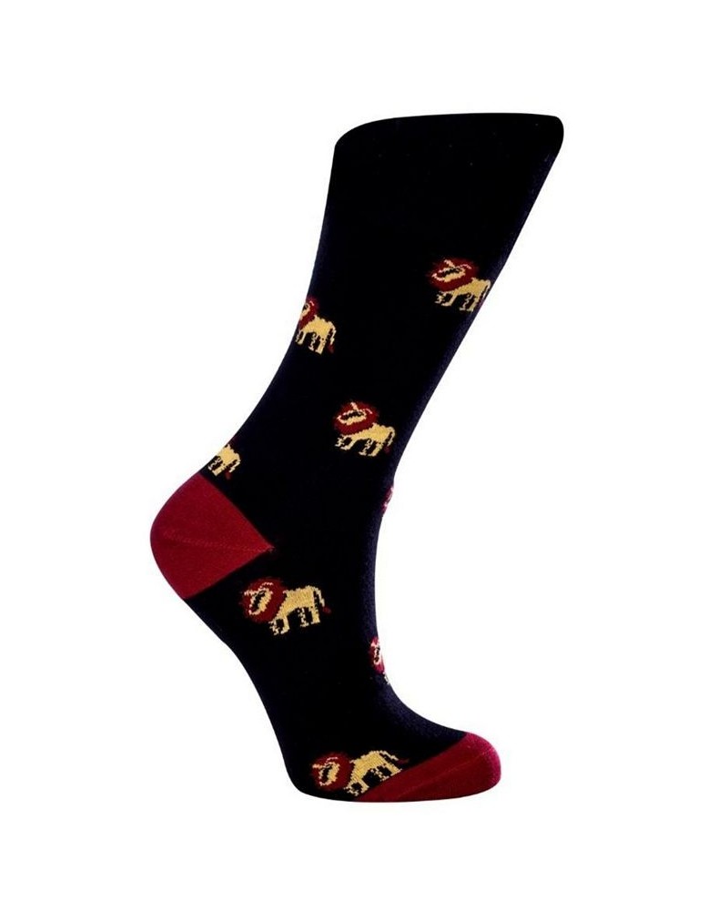 Women's Lions W-Cotton Dress Socks with Seamless Toe Design Pack of 1 Black $13.00 Socks