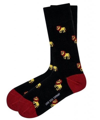 Women's Lions W-Cotton Dress Socks with Seamless Toe Design Pack of 1 Black $13.00 Socks