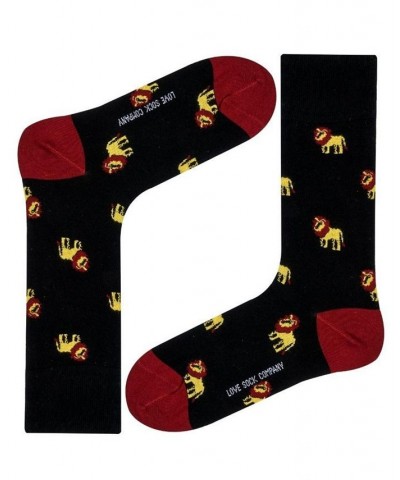 Women's Lions W-Cotton Dress Socks with Seamless Toe Design Pack of 1 Black $13.00 Socks