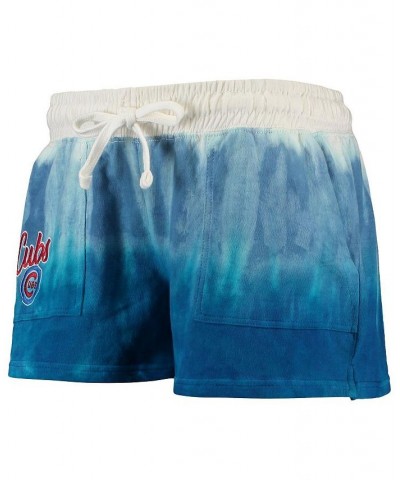 Women's Royal Chicago Cubs Dip-Dye Hoodie T-shirt and Pants Sleep Set Royal $43.19 Pajama