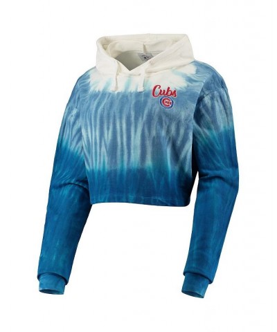 Women's Royal Chicago Cubs Dip-Dye Hoodie T-shirt and Pants Sleep Set Royal $43.19 Pajama