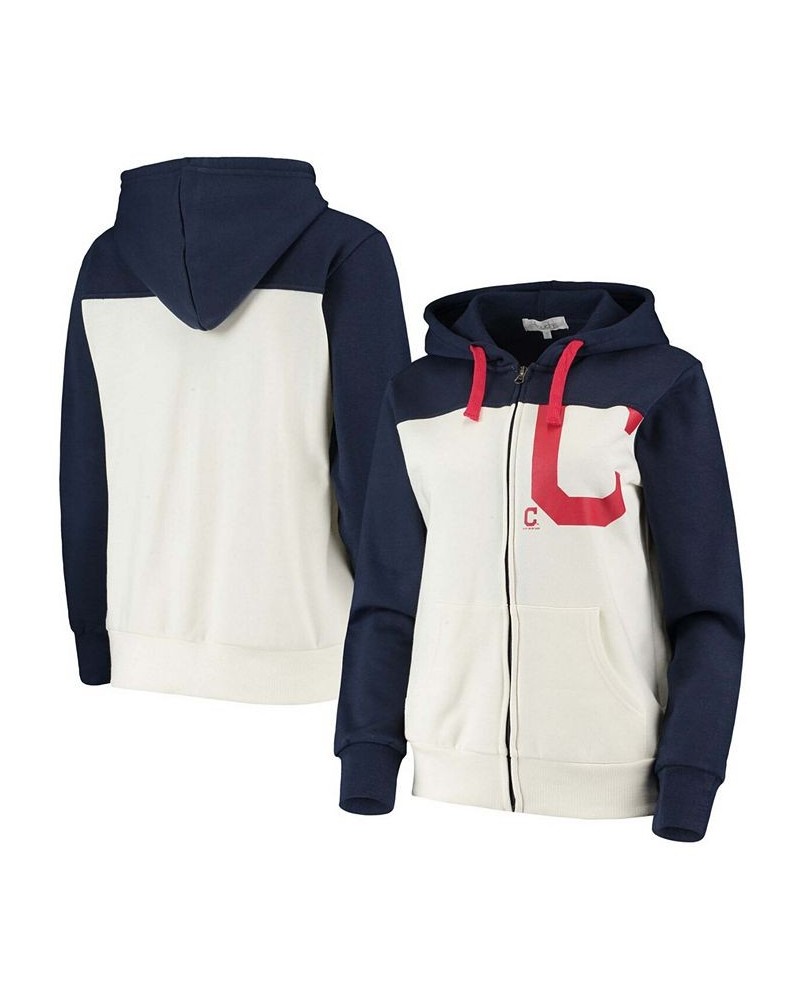 Women's Oatmeal-Navy Cleveland Indians Conference Full-Zip Hoodie Oatmeal-Navy $35.74 Sweatshirts