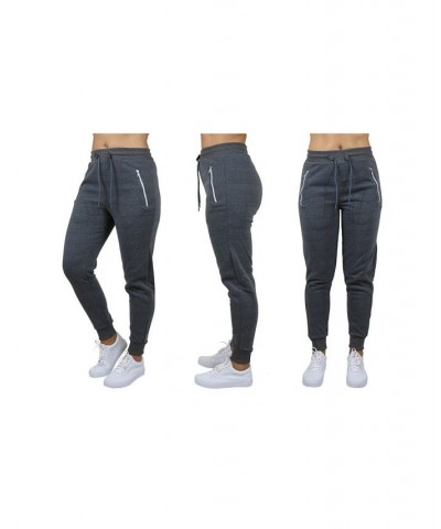 Women's Loose Fit Jogger Pants With Zipper Pockets Charcoal $18.70 Pants